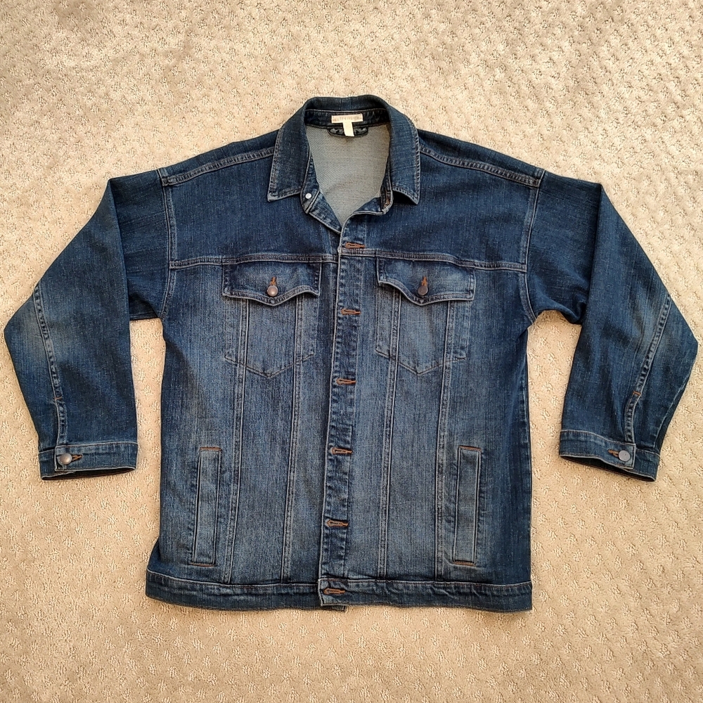 Eileen Fisher Organic Cotton and Spandex Denim Jean Western Jacket Size M